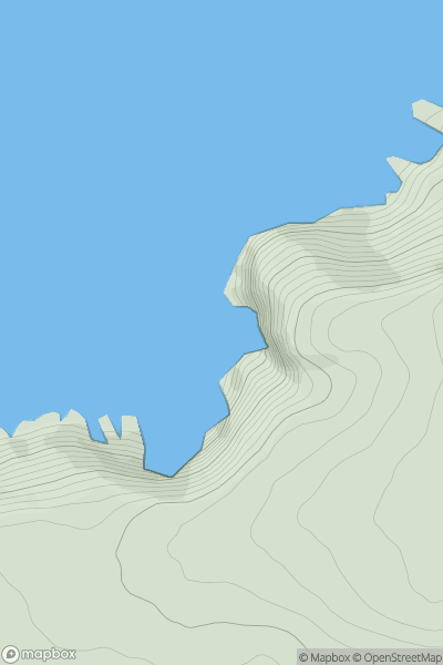Thumbnail image for Gull Rock [South West England] [SX117933] showing contour plot for surrounding peak